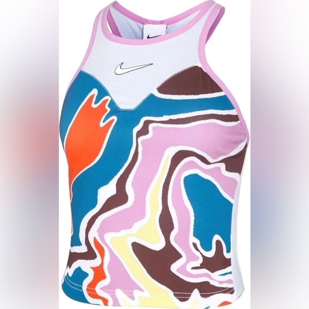 Nike Court Women's Large Dri-Fit Slam Tennis Tank Top (DR6856-532)โ Multicolor